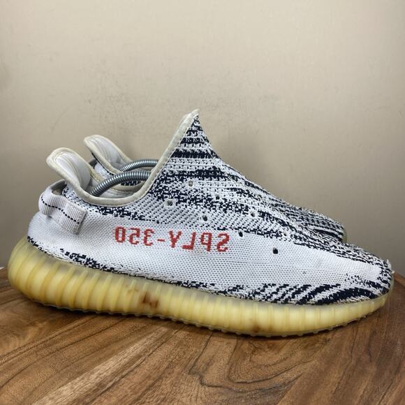 Adidas Yeezy Boost 350 V2 Low Zebra Mens Black And White Size 13 Shoes CP9654 - Picture 1 of 11